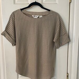 Devon Beige Striped Women's Blouse